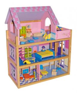 Dřevěný domeček pro panenky 60x30x73 (Dřevěný domeček pro panenky. Dřevěný domeček pro panenky 60x30x73)