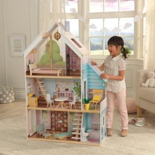 Dřevěný domeček pro panenky KidKraft  85x31x127 (Dřevěný domeček pro panenky. Dřevěný domeček pro panenky včetně příslušenství)
