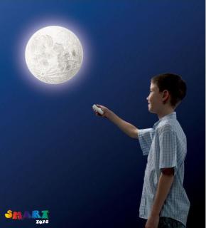 Noční dětské světýlko - Měsíc RC (Noční dětské světýlko - Měsíc i jako skvělá učební pomůcka - na dálkové ovládání)