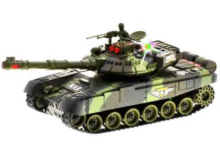 RC Tank 34 cm - lesní  (RC Tank o délce 34 cm, 2,4 GHz lesní maskování)