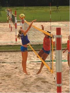 Síť pro plážový volejbal (Síť pro plážový volejbal - opakující se použití se střední a vyšší zátěží, soutěže všech úrovní.)