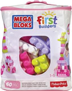 Stavebnice Megabloks - dívčí sada 60 Ks (Stavebnice pro nejmenší. Stavebnice Megabloks pro děti od 1 roku do 5 let)