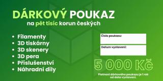 Dárkový poukaz v hodnotě 5 000 Kč - elektronický