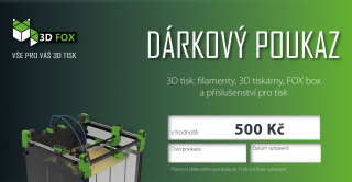 Dárkový poukaz v hodnotě 500 Kč - elektronický