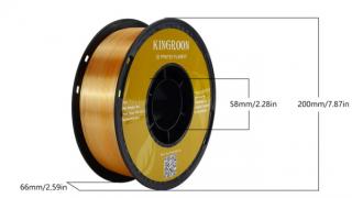 Filament Kingroon SILK PLA tricolor zlatá 1 kgv