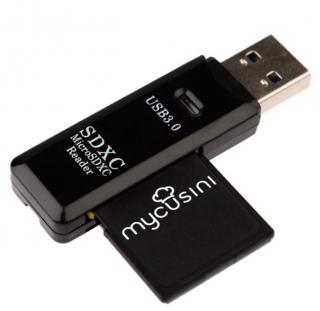 mycusini® 2.0 USB Čtečka SD karet s SD kartou