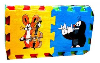 PĚNOVÉ PUZZLE KRTEČEK - 6 KS( 15 x 15 cm ) - HUDEBNÍ NÁSTROJE