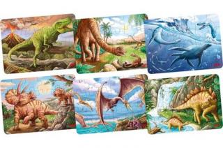 Dřevěné puzzle dinosauři 24 dílků (12 x 16,5 cm)