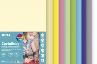 Apli | Barevné papíry A4 50 listů mix pastelových barev