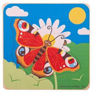 Bigjigs Toys | Vkládací puzzle životní cyklus Motýl
