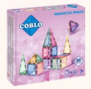 COBLO | Magnetická stavebnice Pastel - 35 dílů