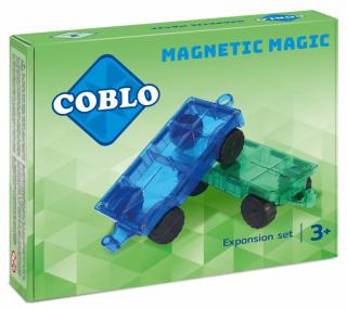 COBLO | Magnetická stavebnice - podvozek pro auta - 2ks