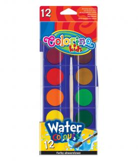 Colorino | Vodové barvy - 12 barev + štětec