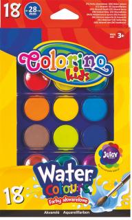 Colorino | Vodovky velké - 18 barev + 2 štětce