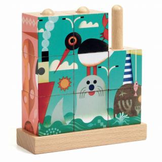 Djeco | Dřevěné kostky Puzz-Up Moře