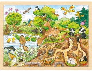 Goki | Dřevěné puzzle Příroda 96 dílků