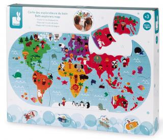 Janod | Puzzle do vody Mapa světa