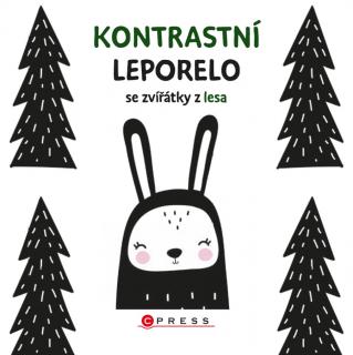 kolektiv | Kontrastní leporelo se zvířátky z lesa