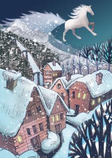 Kreslíkárna | Pohlednice - Sněžný kůň (A6)