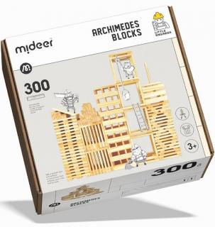 MiDeer | Dřevěné stavební kostky CITY BLOCKS - 300 dílků - verze 2023
