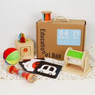 Tooky Toy | Edukační box Baby 6 ks - 0-6 měsíců