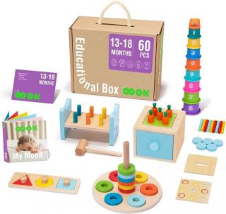 Tooky Toy | Edukační box Midi 6 ks - 13-18 měsíců