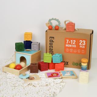 Tooky Toy | Edukační box Mini 6 ks - 7-12 měsíců