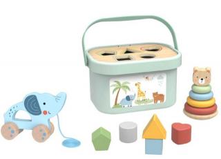 Tooky Toy | Hrací box pro miminko - sada motorických hraček 3v1