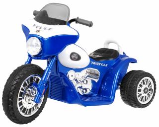 Dětská elektrická motorka Harley 6V modrá