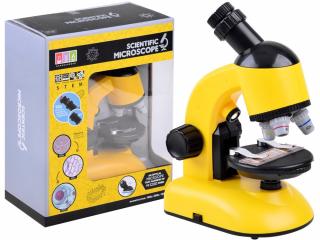Dětský mikroskop s příslušenstvím žlutý