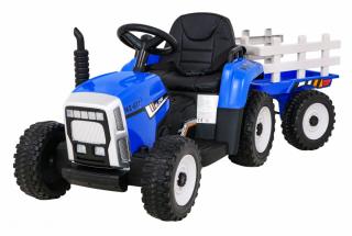 Elektrický traktor s přívěsem, 2.4GHz modrý
