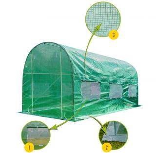 Fólie na fóliovník 4x2,5x2m zelená 10m2