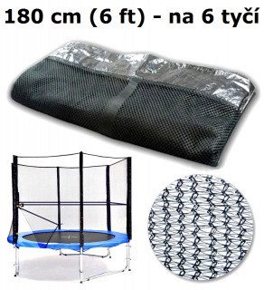 Ochranná síť na trampolínu 180 cm (6 ft) na 6 tyčí