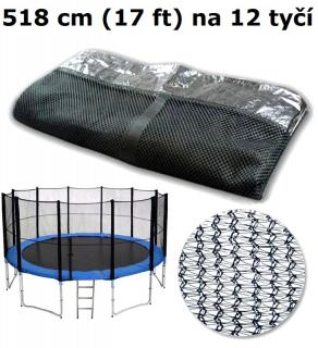 Ochranná síť na trampolínu 518 cm (17 ft) na 12 tyčí