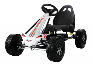 Šlapací motokára Gokart Monster bílá