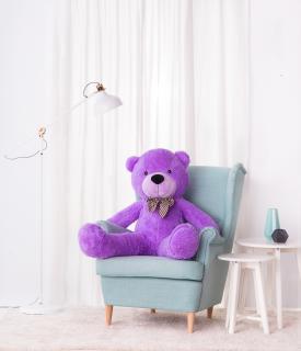 Velký plyšový medvěd Classico 130 cm fialový