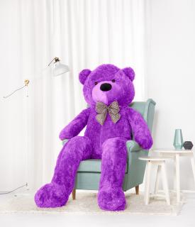 Velký plyšový medvěd Classico 220 cm fialový