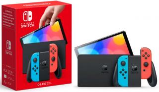 NINTEDNO SWITCH OLED - NEON RED/BLUE EDITION (SWITCH - NOVÁ)