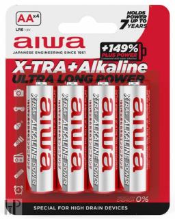 aiwa X-TRA+ Alkaline AAALR03  Extra dlouhá výdrž, +149%, Alkalické, jedna z nejsilnějších alkalických baterií na trhu s vysokým výkonem !