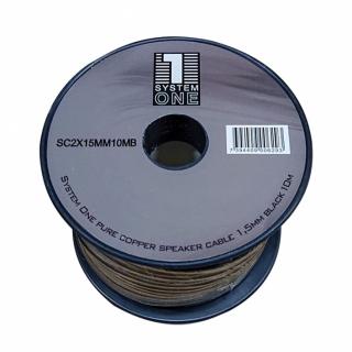 System ONE - Speaker Cable Pure Copper GAS 2x1.5mm Barevné provedení: black