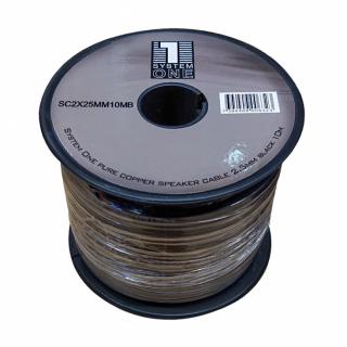 System ONE - Speaker Cable Pure Copper GAS 2x2.5mm Barevné provedení: černá - black