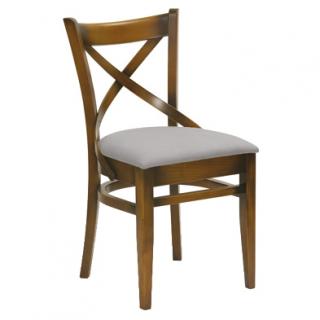 Dřevěná židle Carre (s područkami / bez područek / barová) Potah: Látka, Varianta: Barová židle