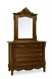 Komoda se zrcadlem Royal (malá) Odstín dřeva: Krémová