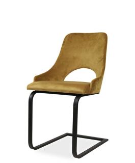 Kovová jídelní židle M. Beldec (několik variant nohou) Potah: Látka, Varianta: M. Beldec G