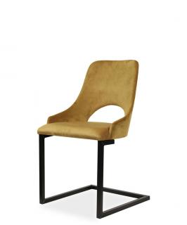 Kovová jídelní židle M. Beldec (několik variant nohou) Potah: Látka, Varianta: M. Beldec S