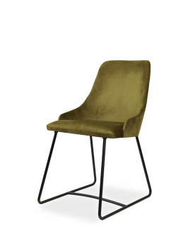 Kovová jídelní židle M. Belona (několik variant nohou / s područkami i bez) Područky: Bez područek, Potah: Látka, Varianta: M. Belona R