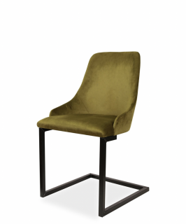 Kovová jídelní židle M. Belona (několik variant nohou / s područkami i bez) Područky: Bez područek, Potah: Látka, Varianta: M. Belona S