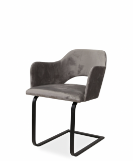 Kovová jídelní židle M. Sydney (několik variant nohou) Područky: S područkami, Potah: Látka, Varianta: M. Sydney G