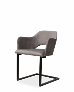 Kovová jídelní židle M. Sydney (několik variant nohou) Područky: S područkami, Potah: Látka, Varianta: M. Sydney S
