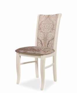 Luxusní jídelní židle Belvedere Potah: Látka, Varianta: Bílá se zlatou patinou
